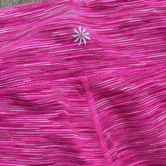 EUC ATHLETA Energy Chaturanga Cropped Leggings Pink Space Dye - Picture 3 of 5